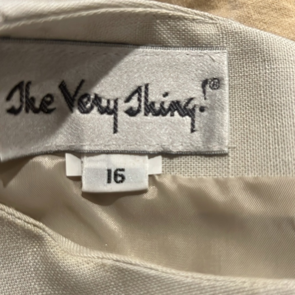 Vintage The Very Thing Tan Linen Look Short Sleeve Dress Plus Size 16 NWT - Picture 7 of 7